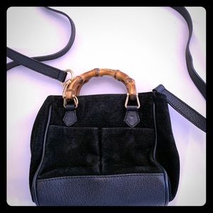 Vintage Gucci Crossbody Suede Bag!